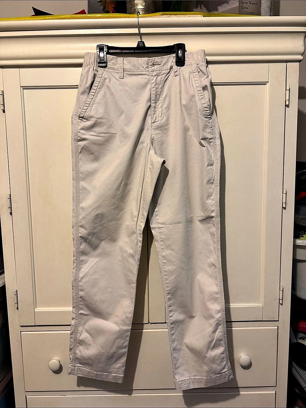Wmn’s Old Navy High-Waisted OGC Chino Tapered Straight Pants Beige Small